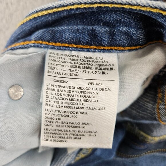 Levis Jeans Mens 38x32 (40x30) Blue 513 Slim Straight Modern - Picture 3 of 16